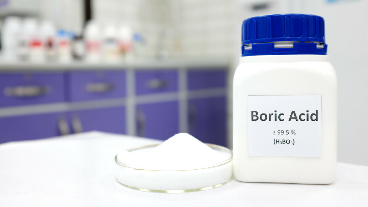 Utilize borax (boric acid)
